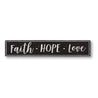 Faith Hope Love Rustic Wood Sign