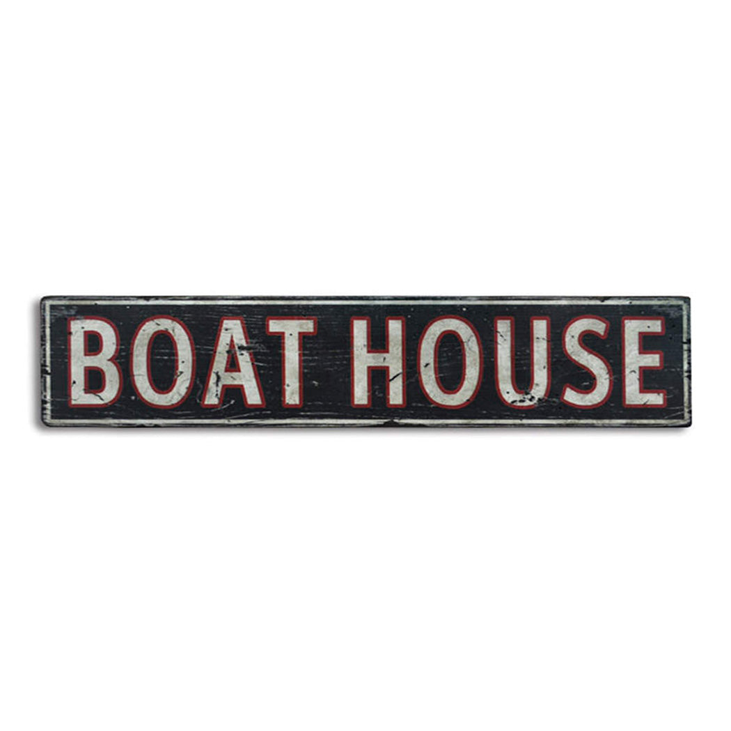 Boat House Rustic Novelty Wood Sign