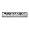 Jesus is My Rock Rustic Wood Sign