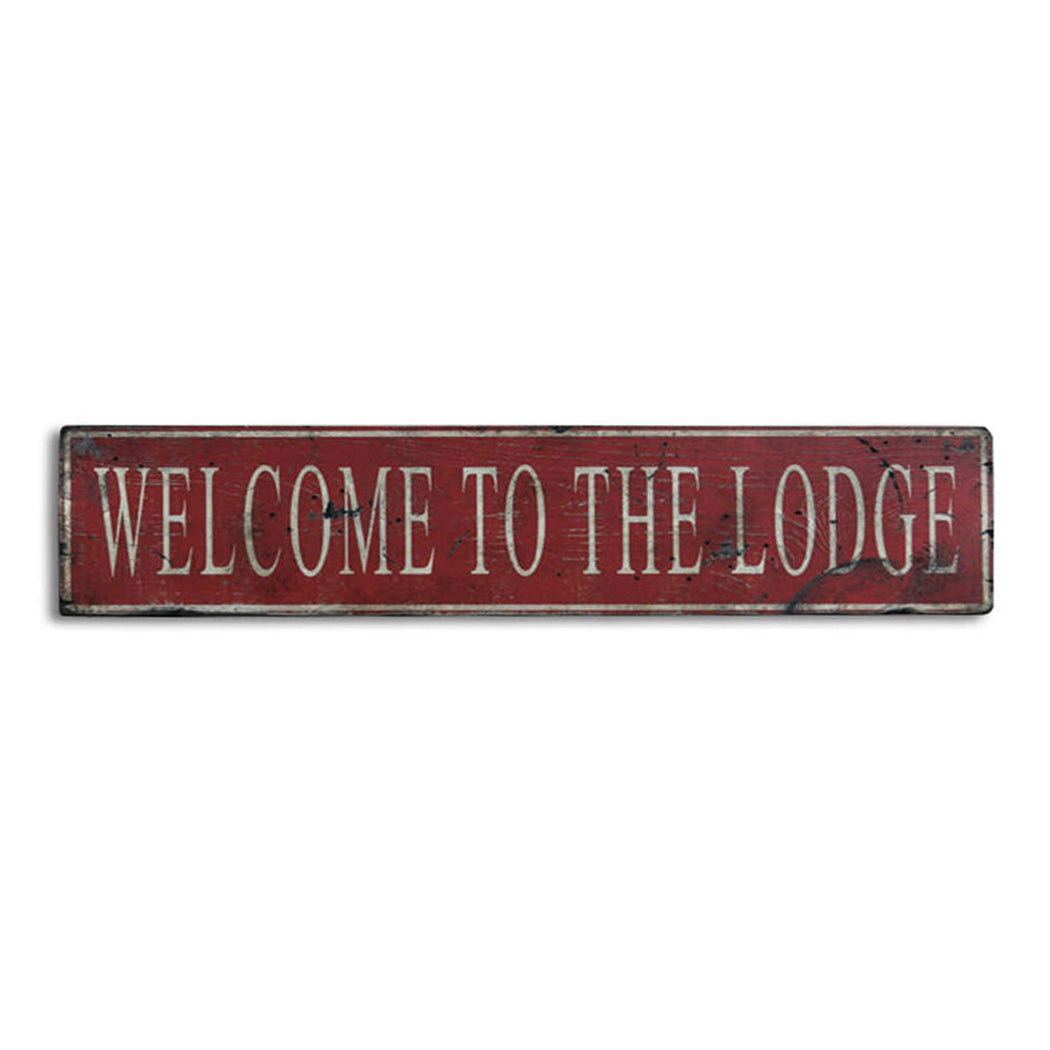 Lodge Rustic Wood Sign