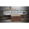 Chicken Xing Next 2 Acres Rustic Wood Sign