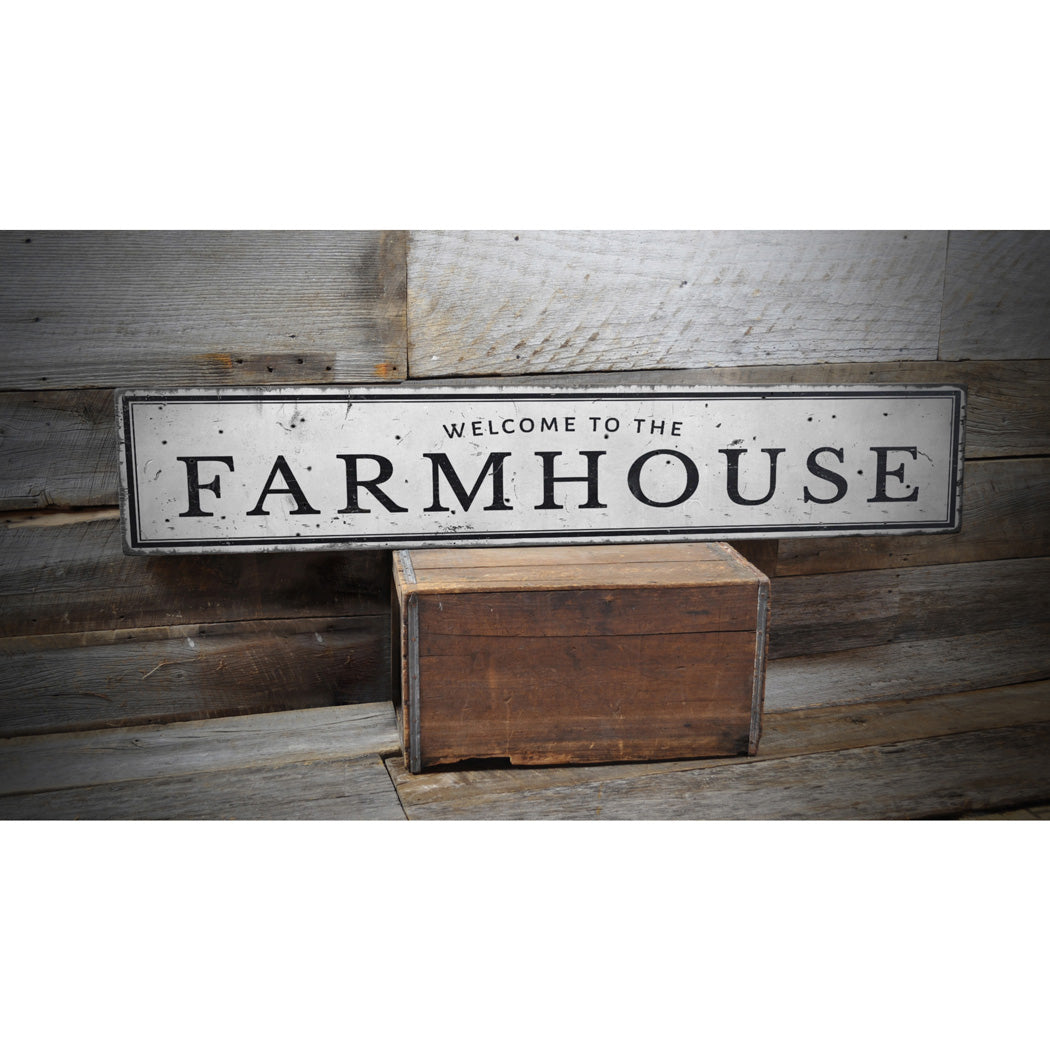 Welcome To The Farmhouse Rustic Wood Sign