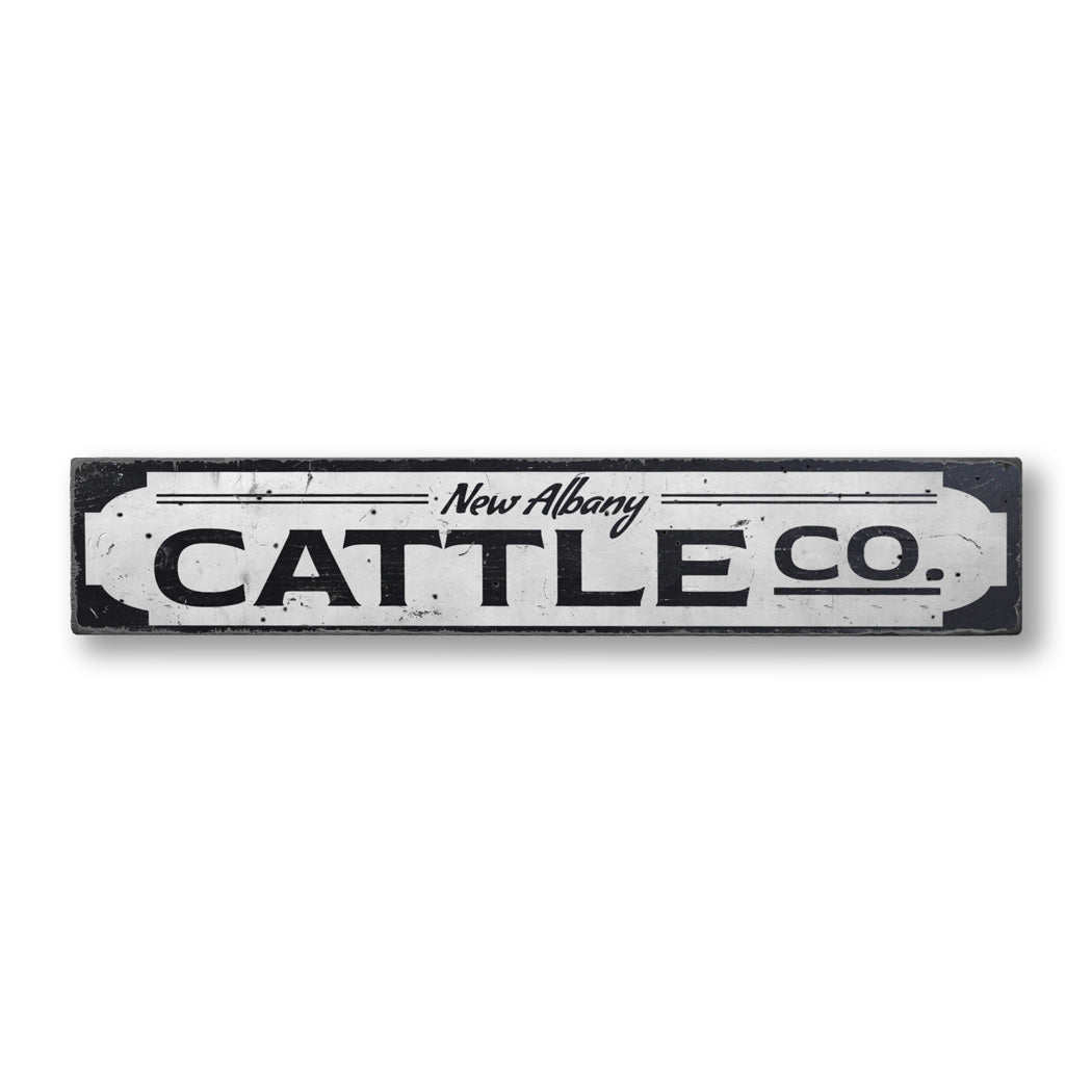 Cattle Company Rustic Wood Sign