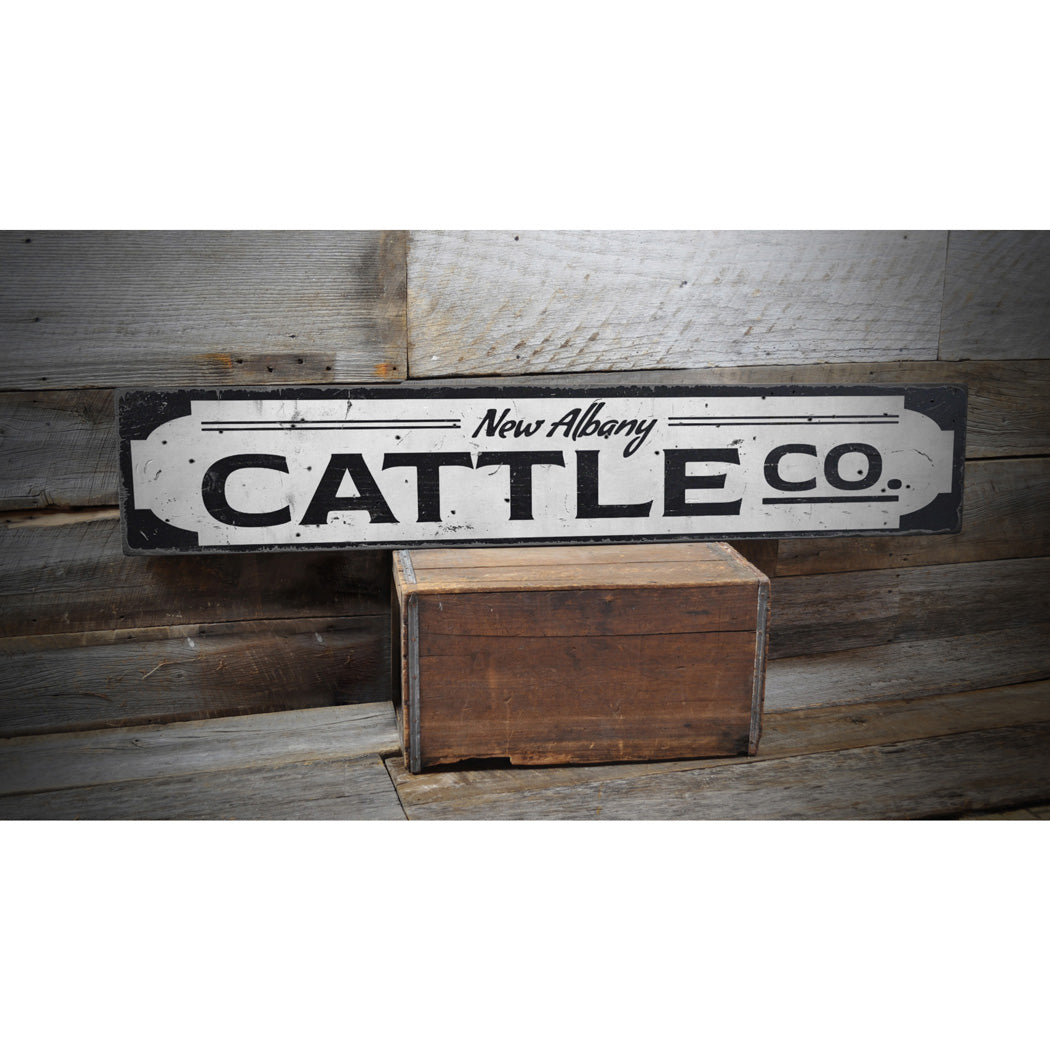 Cattle Company Rustic Wood Sign