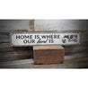 Home Is Where Our Herd Is Rustic Wood Sign