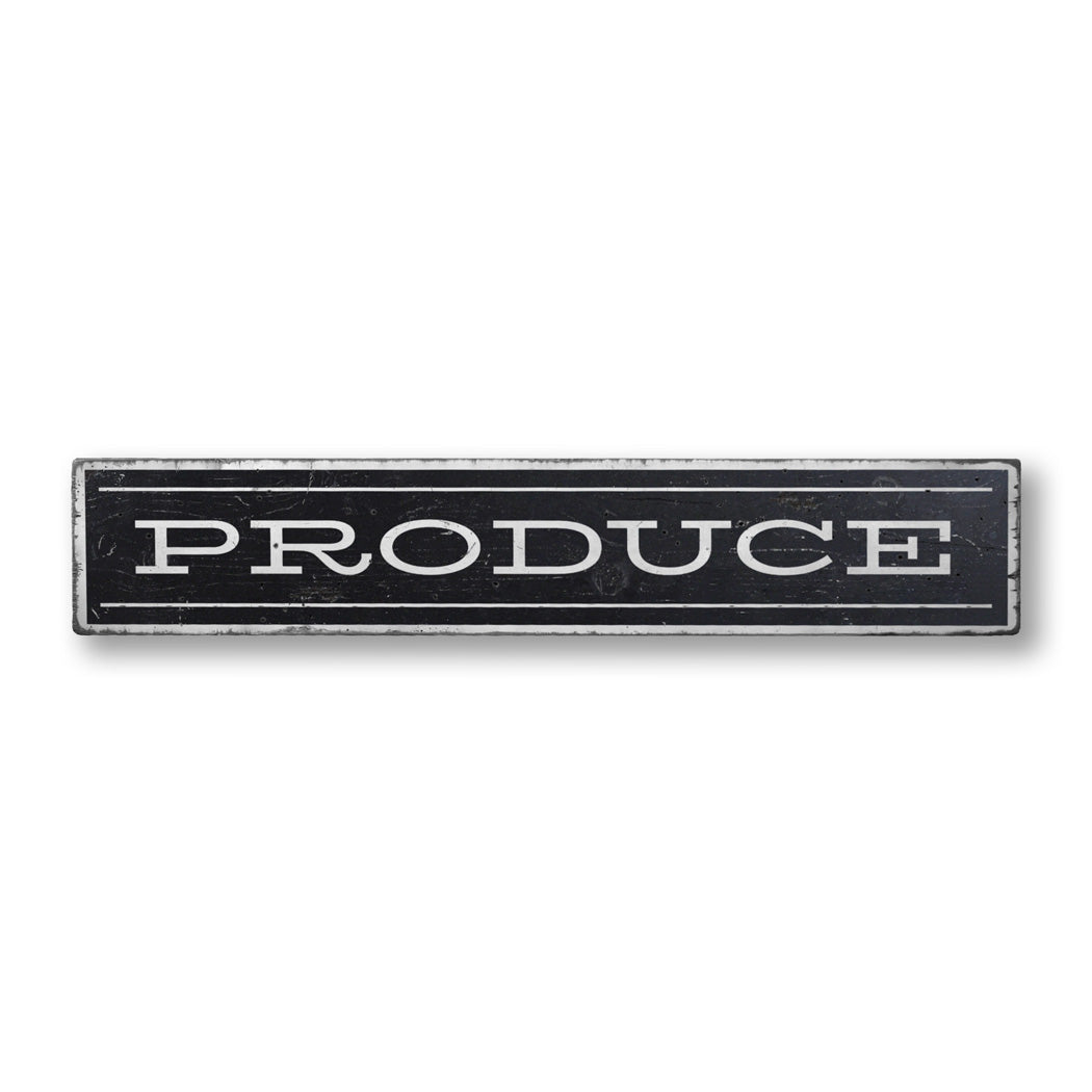 Produce Rustic Wood Sign