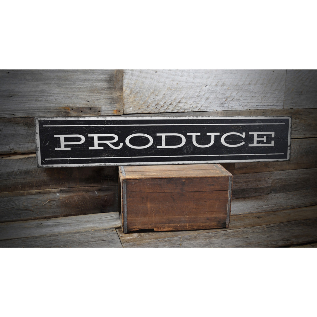 Produce Rustic Wood Sign