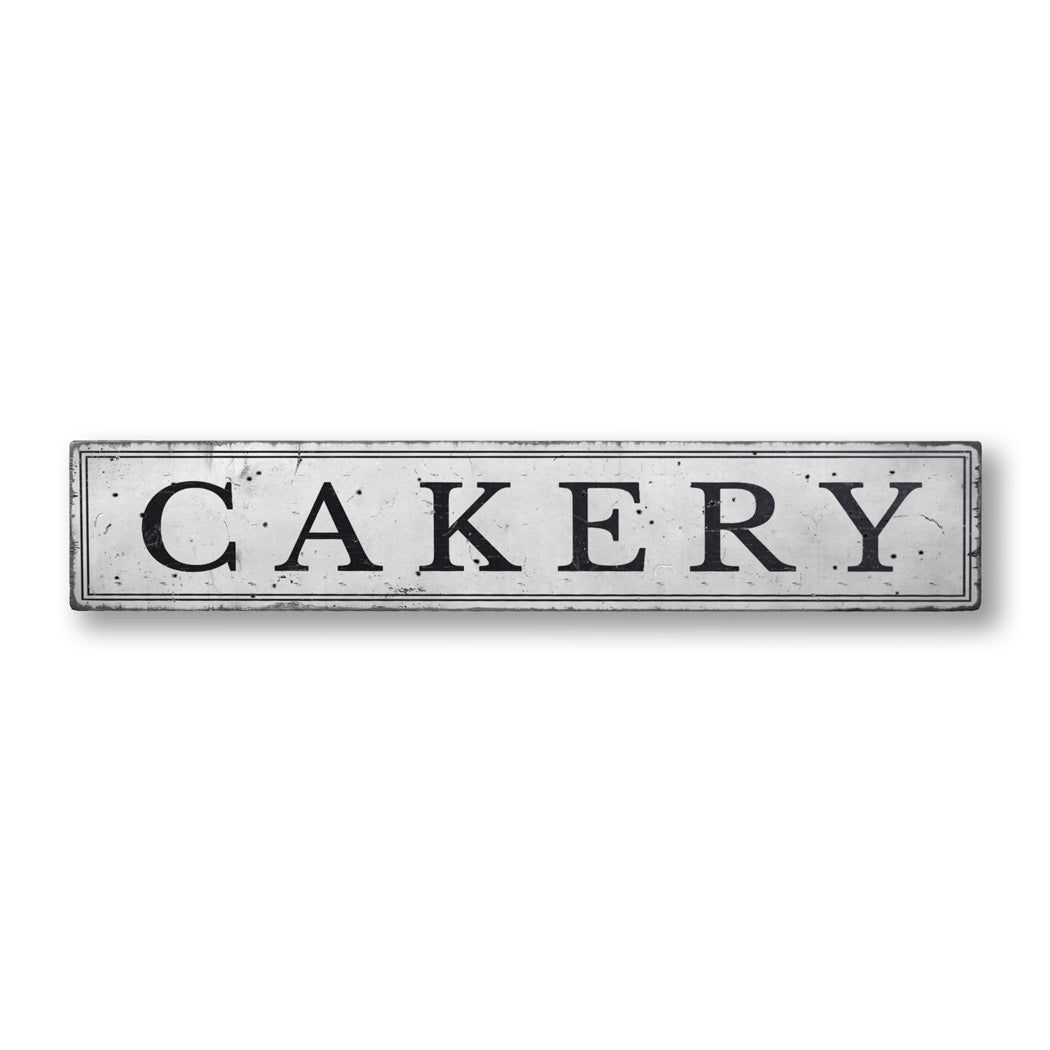 Cakery Rustic Wood Sign