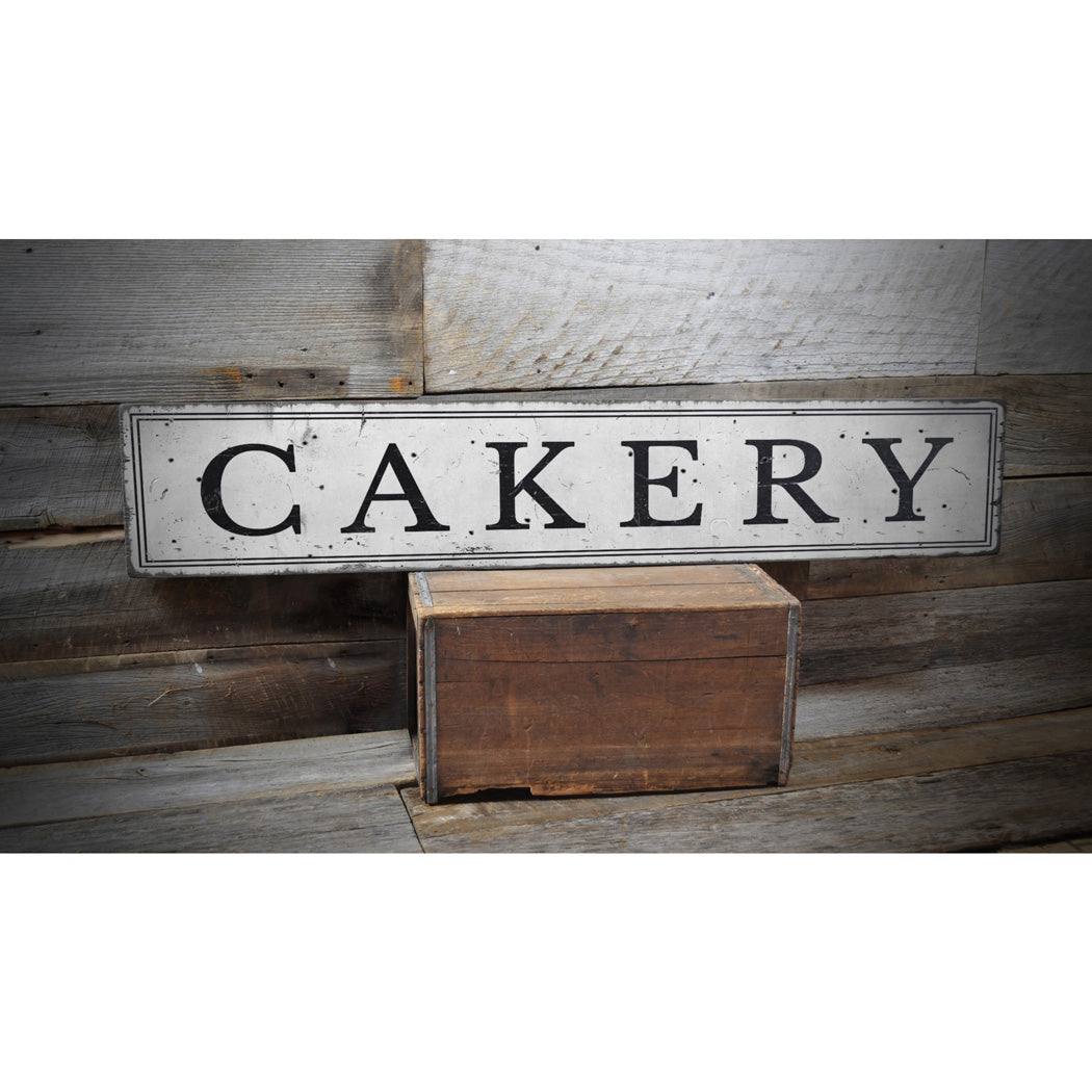 Cakery Rustic Wood Sign