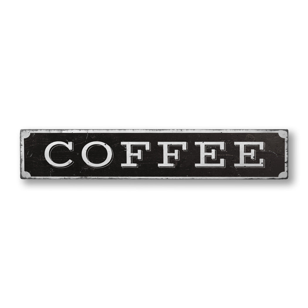 Coffee Rustic Wood Sign