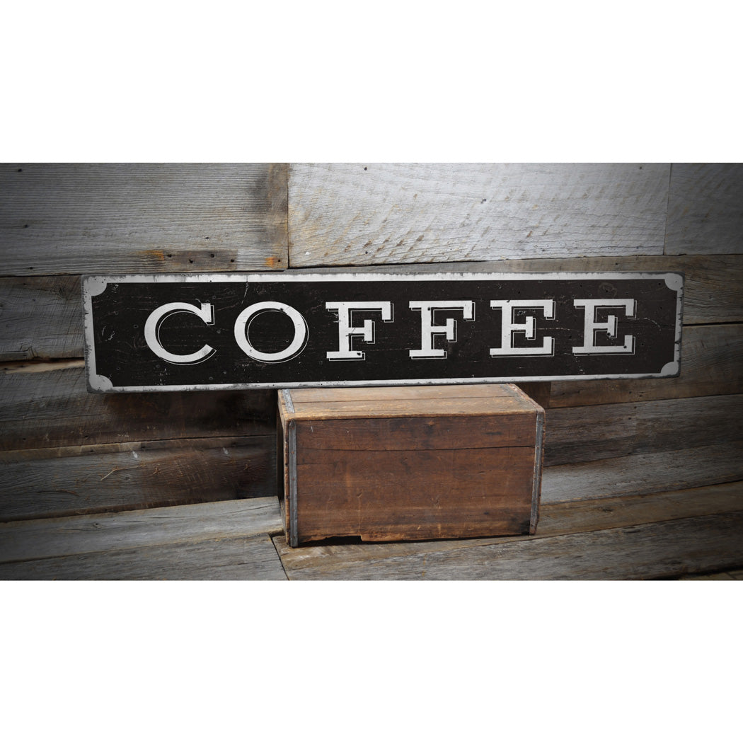 Coffee Rustic Wood Sign