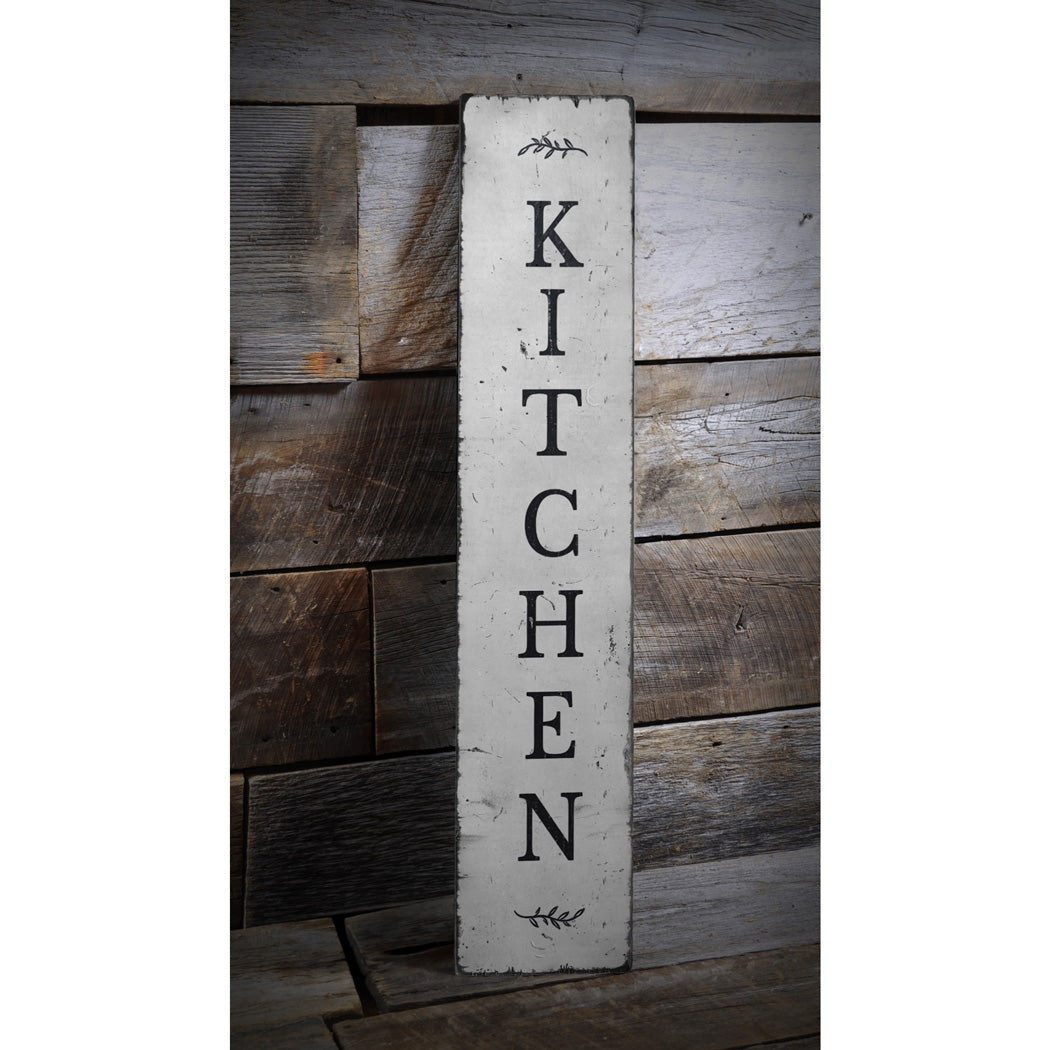 Vertical Kitchen Wood Sign