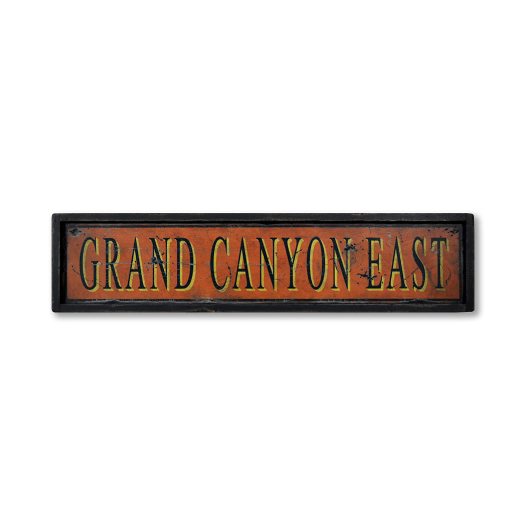 Grand Canyon East Custom Rustic Wood Sign