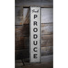 Vertical Fresh Produce Wood Sign