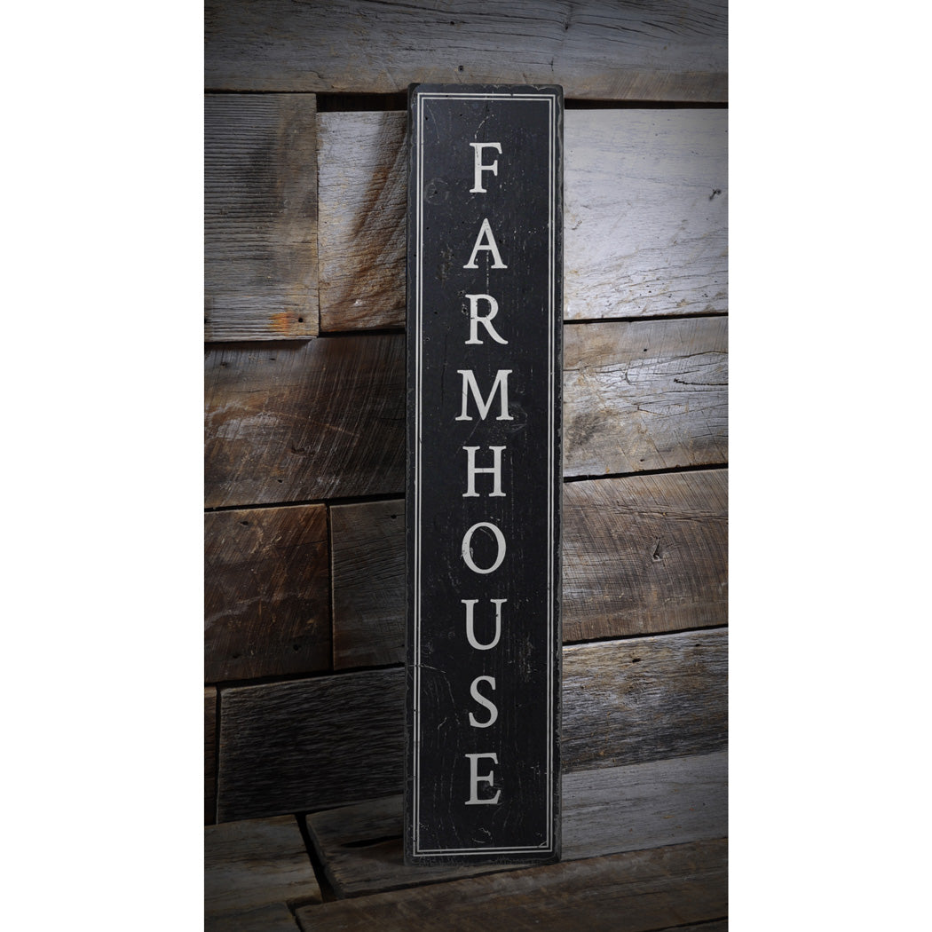 Vertical Farmhouse Wood Sign