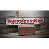 Ice Cold Blood Vampire Pub Rustic Wood Sign