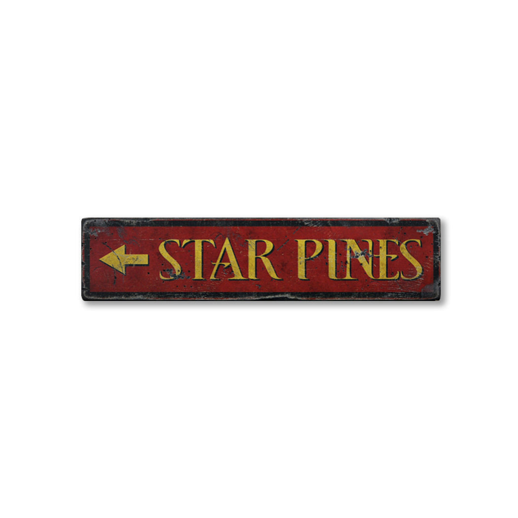 Place Directional Arrow Rustic Wood Sign