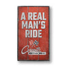 Real Man's Ride Corvette Rustic Wood Sign