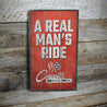 Real Man's Ride Corvette Rustic Wood Sign