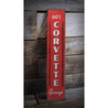 Vertical Chevy Corvette Garage Wood Sign