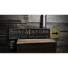 Smoky Mountain Lat & Long Rustic Wood Sign