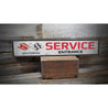 Corvette Service Entrance Rustic Wood Sign