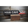 Man Cave Chevy Corvette Rustic Wood Sign