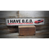 Obsessive Corvette Disorder Rustic Wood Sign