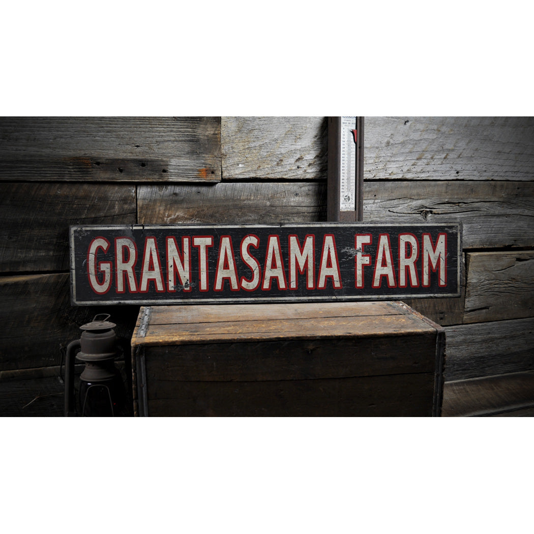 Farm Name Rustic Wood Sign