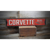 Chevy Corvette Blvd Rustic Wood Sign