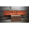 Chevy Corvette Race Team Rustic Wood Sign