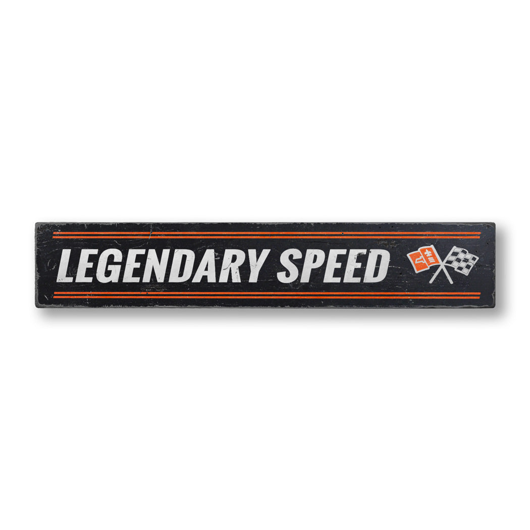 Legendary Speed Chevy Corvette Rustic Wood Sign