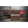 Sting Ray Corvette Rustic Wood Sign