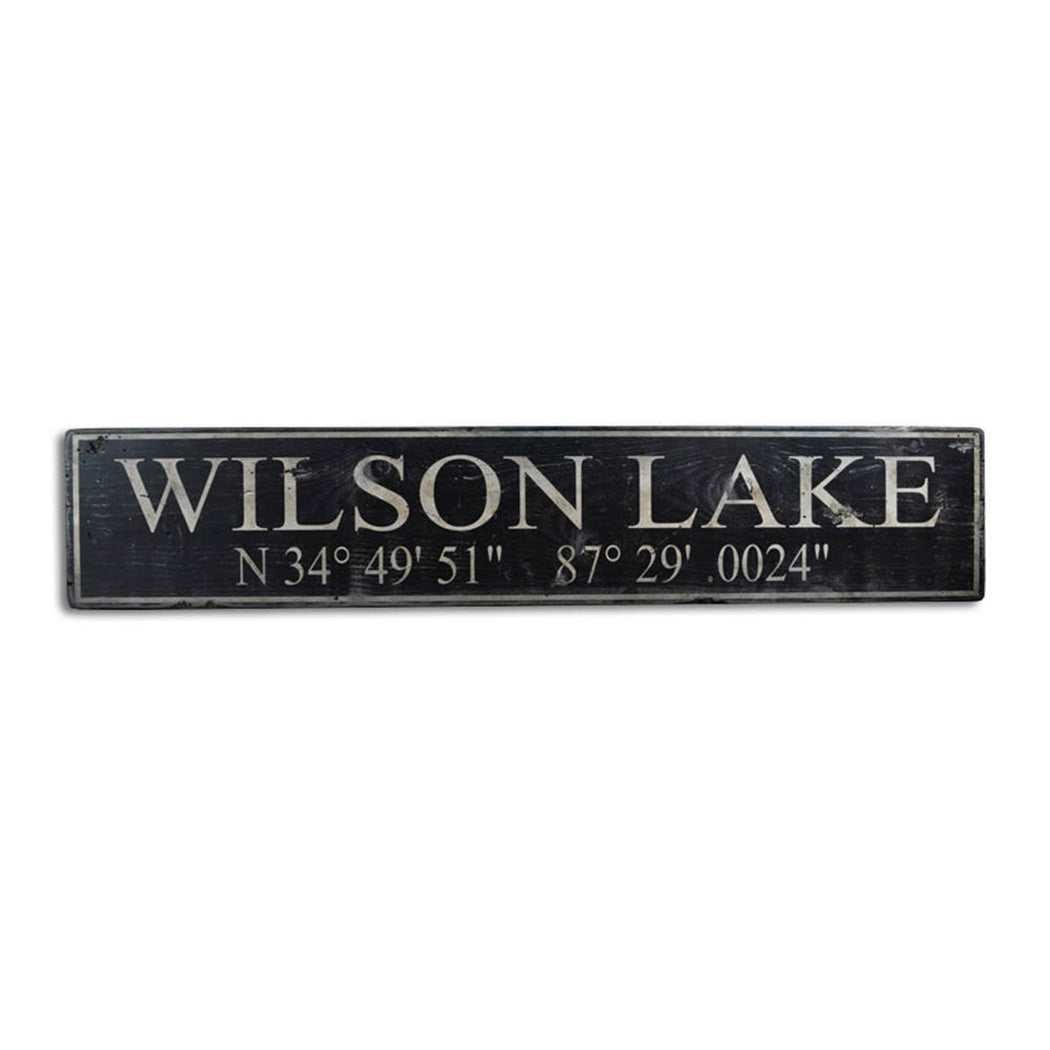 Lake Rustic Wood Sign