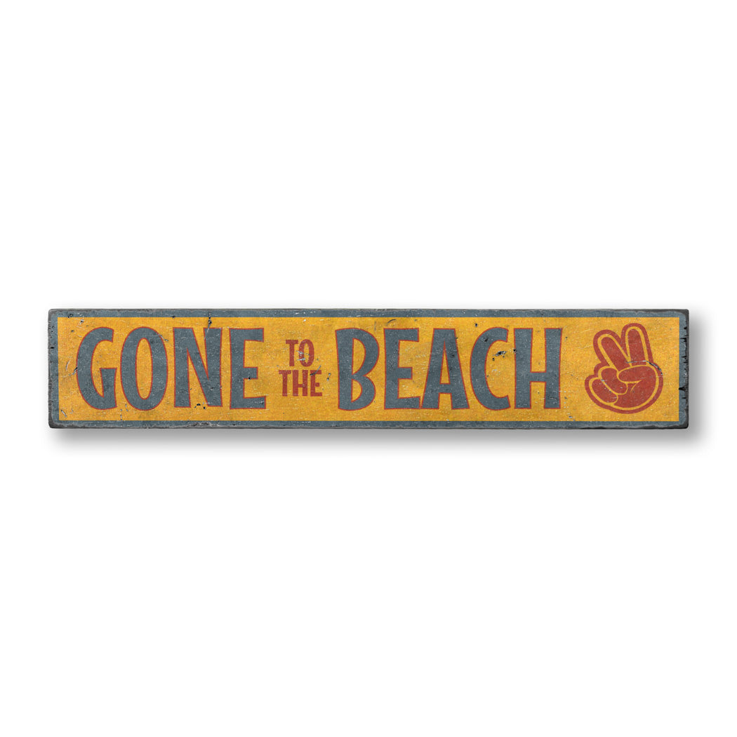 Retro Beach Rustic Wood Sign