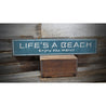 Life is a Beach Enjoy the Waves Rustic Wood Sign