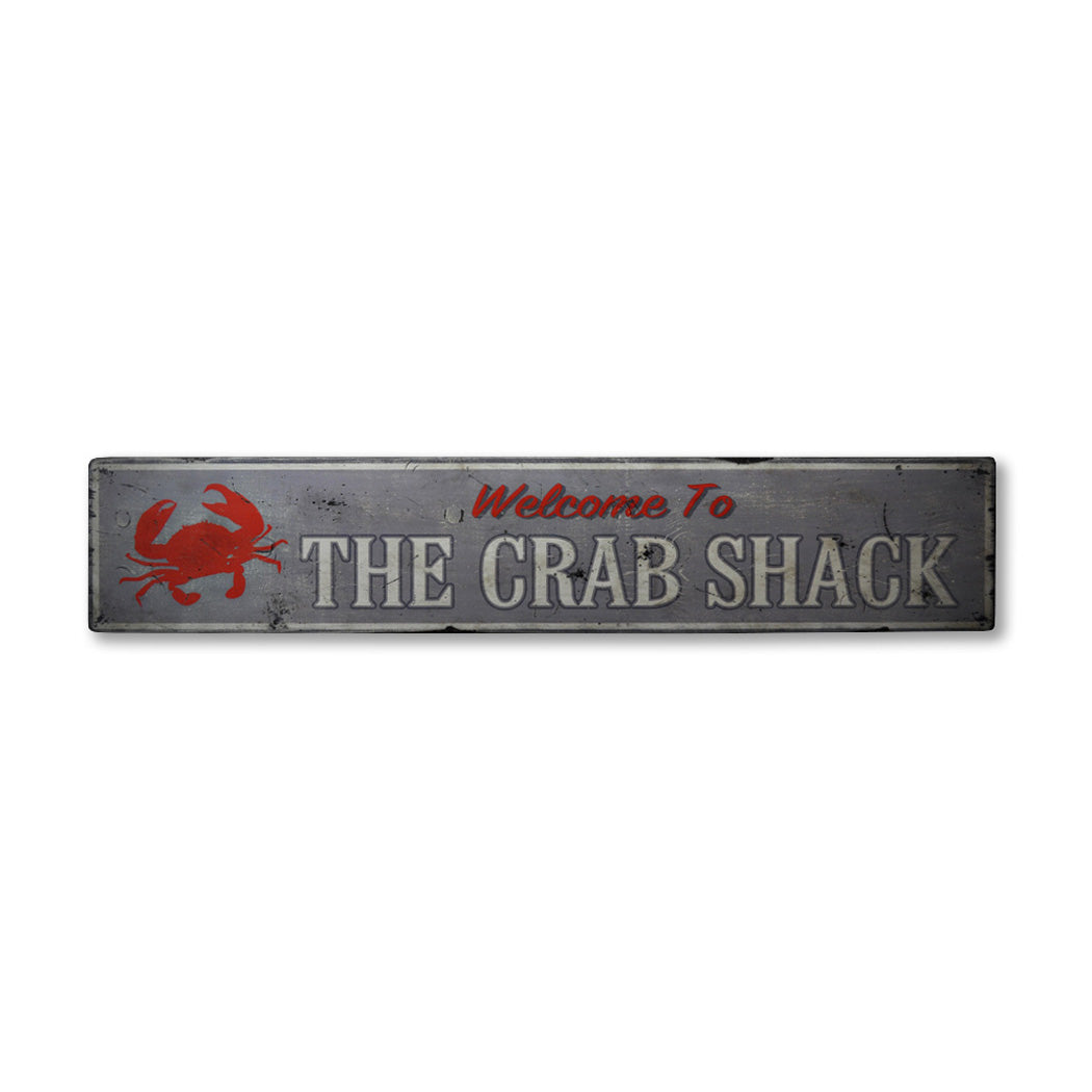 Welcome To The Crab Shack Rustic Wood Sign