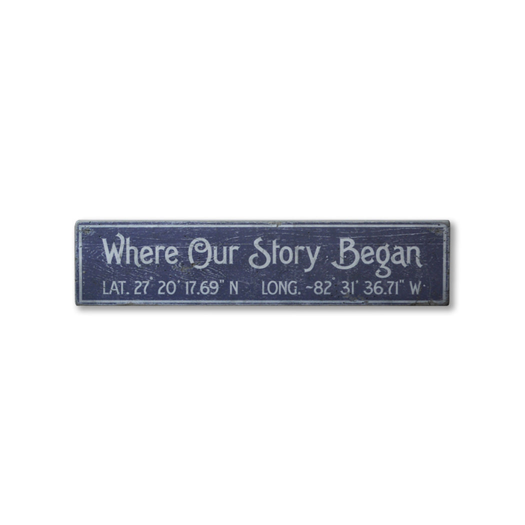 Where Our Story Began Rustic Wood Sign