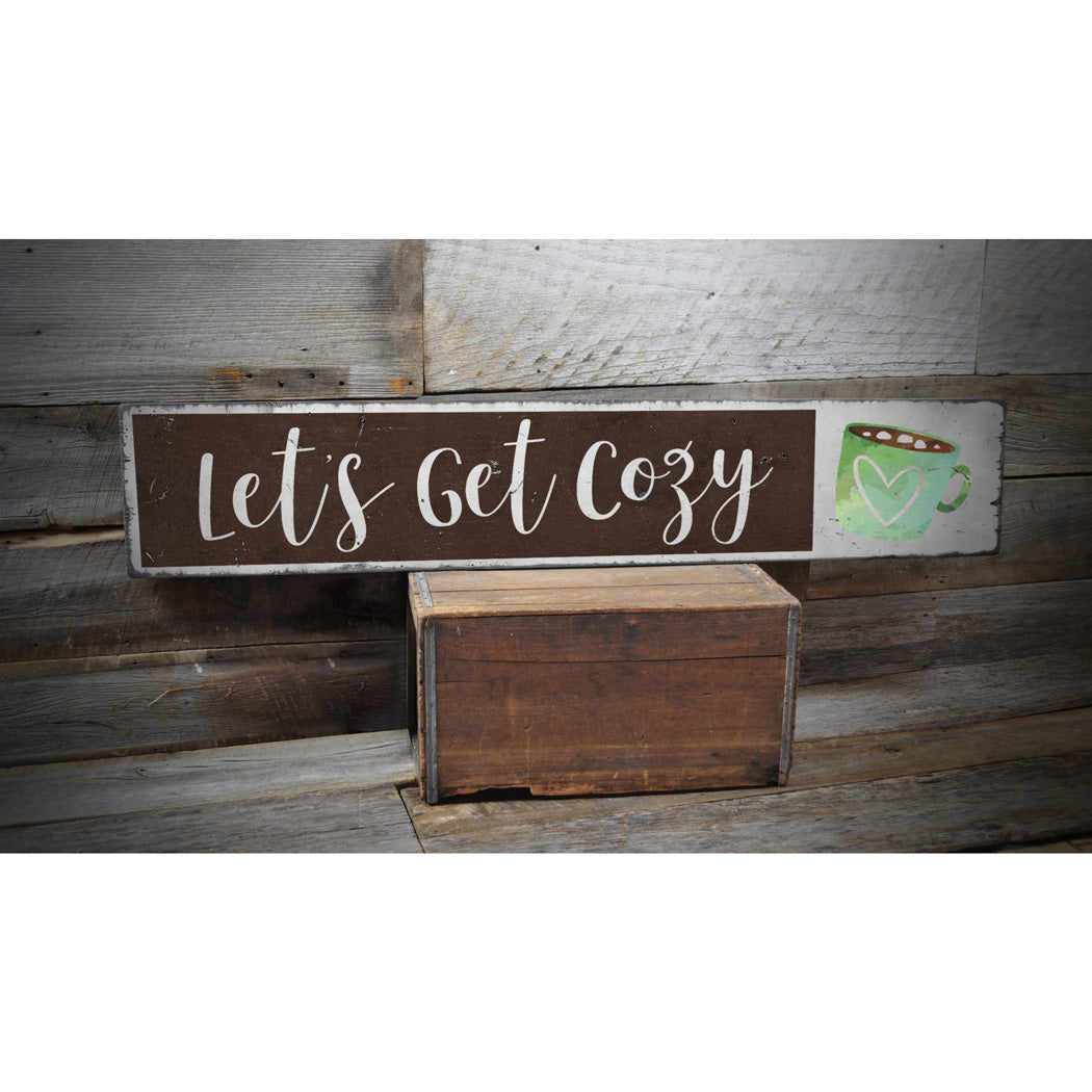 Cozy Coffee Rustic Wood Sign