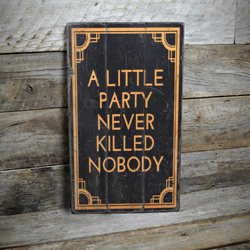 A Little Party Rustic Wood Sign