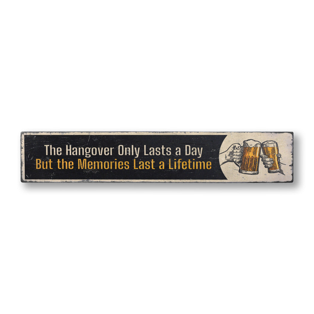 Beer Hangover Rustic Wood Sign