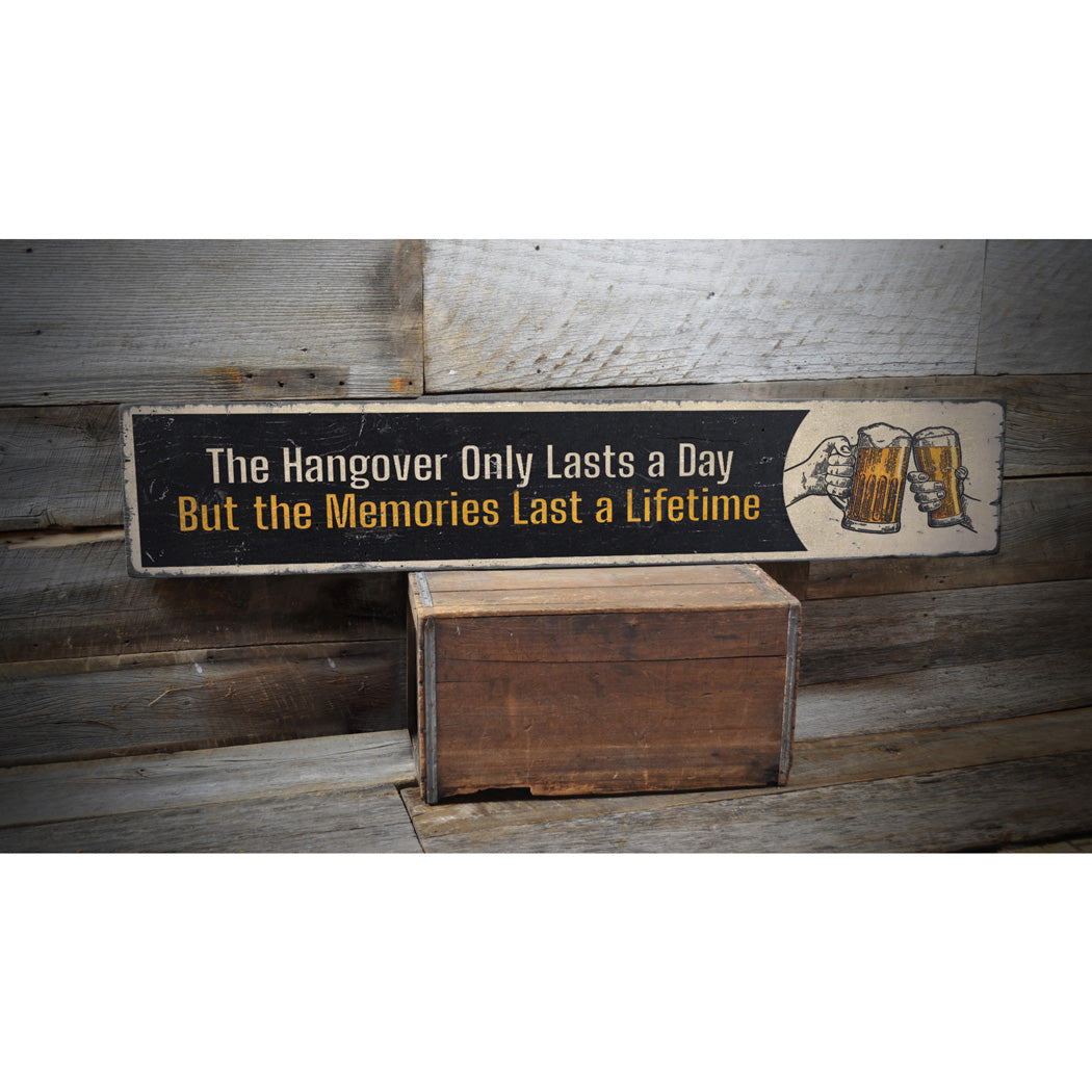 Beer Hangover Rustic Wood Sign