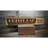 Fresh Brewed Coffee Bar Rustic Wood Sign