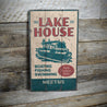 Pontoon Lakehouse Wood Sign