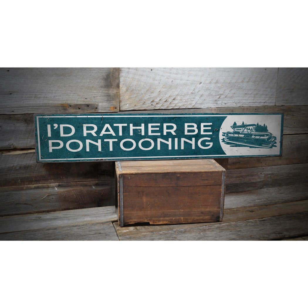 Pontoon Lover Wood Sign