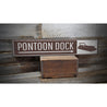 Pontoon Dock Wood Sign