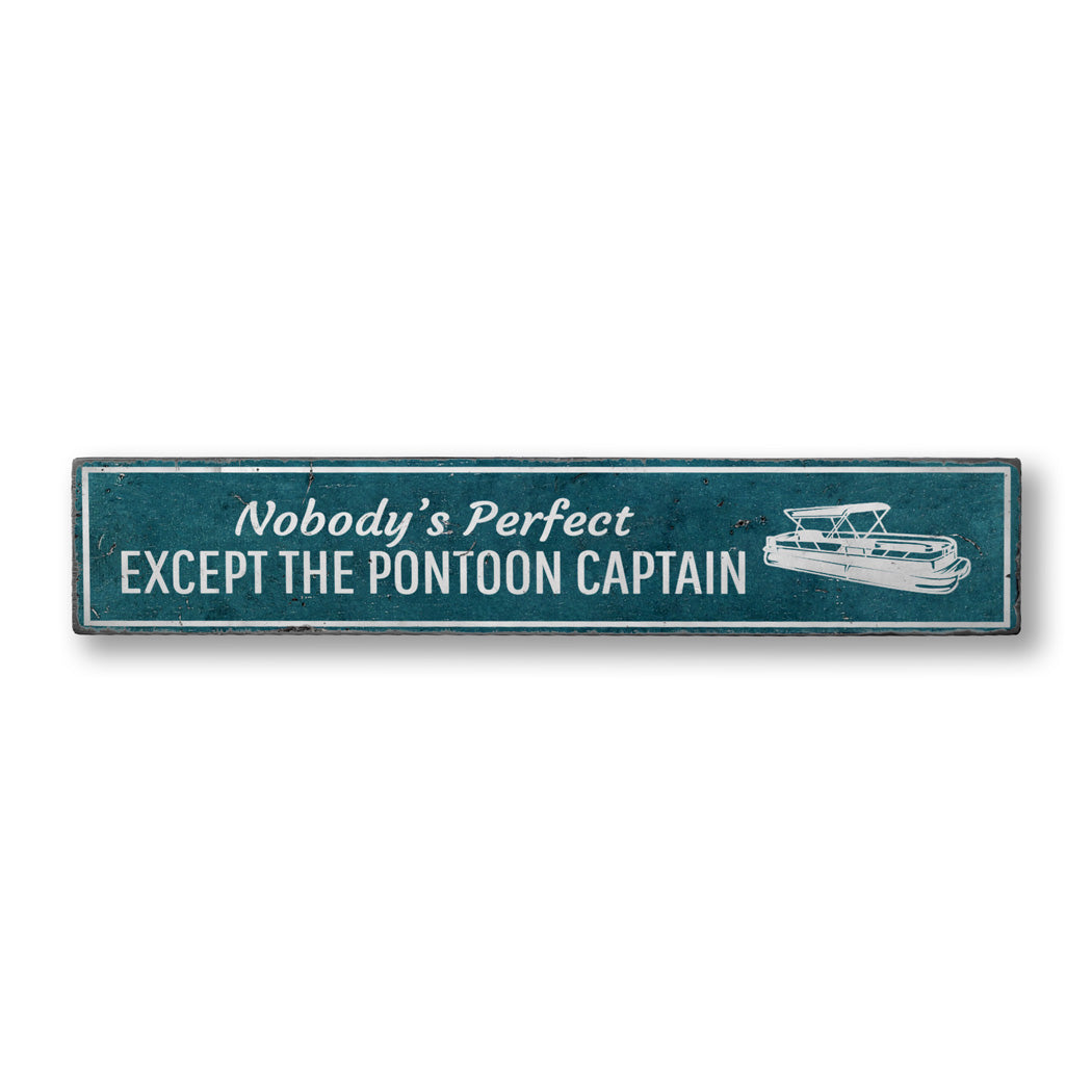 Pontoon Captain Wood Sign