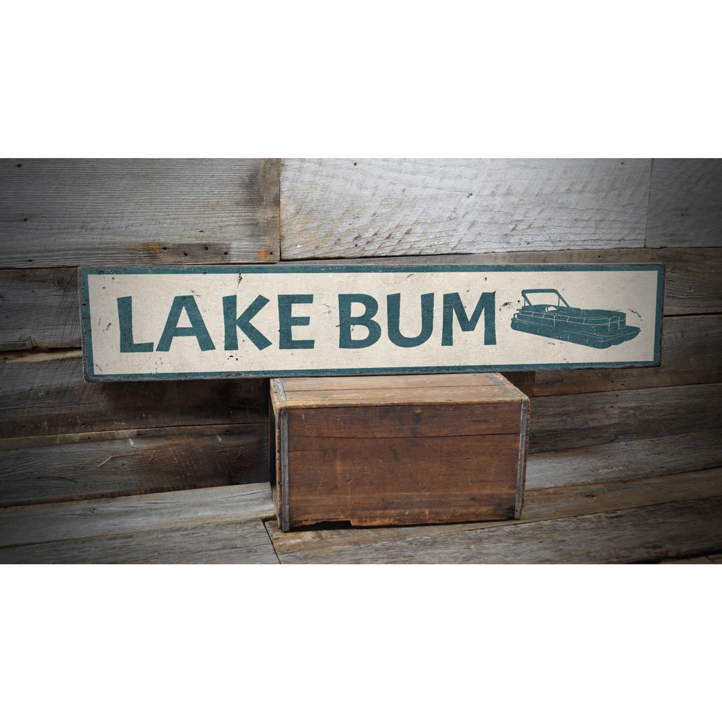 Lake Bum Wood Sign