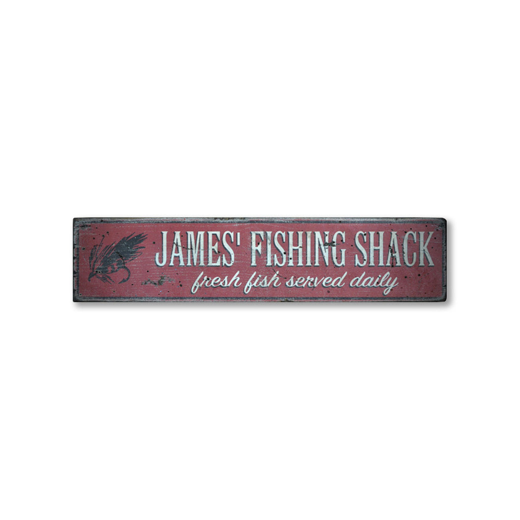 Fishing Shack Fish Rustic Wood Sign