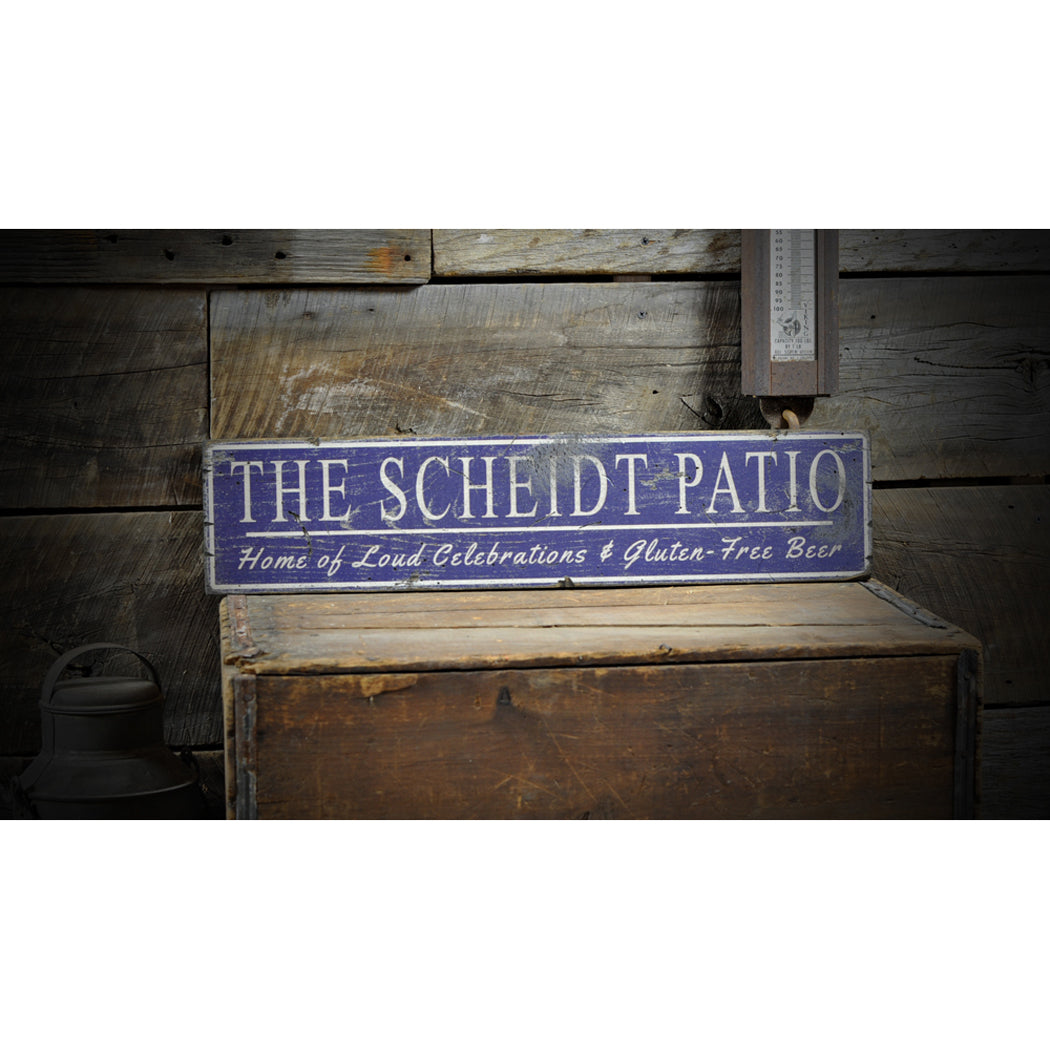 Family Patio Saying Rustic Wood Sign